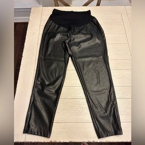 Old Navy faux leather maternity pants